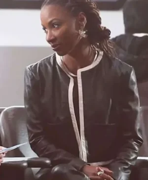 Found S02 Shanola Hampton Leather Black Jacket