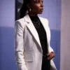 Found S02 Shanola Hampton Pinstriped Blazer