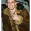 Afterburn 2025 George Somner Brown Shearling Leather Jacket