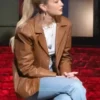 Gigi Hadid Beat Bobby Flay 2025 Brown Jacket