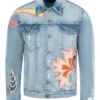 Good Morning America Kevin Cronin Denim Floral Jacket