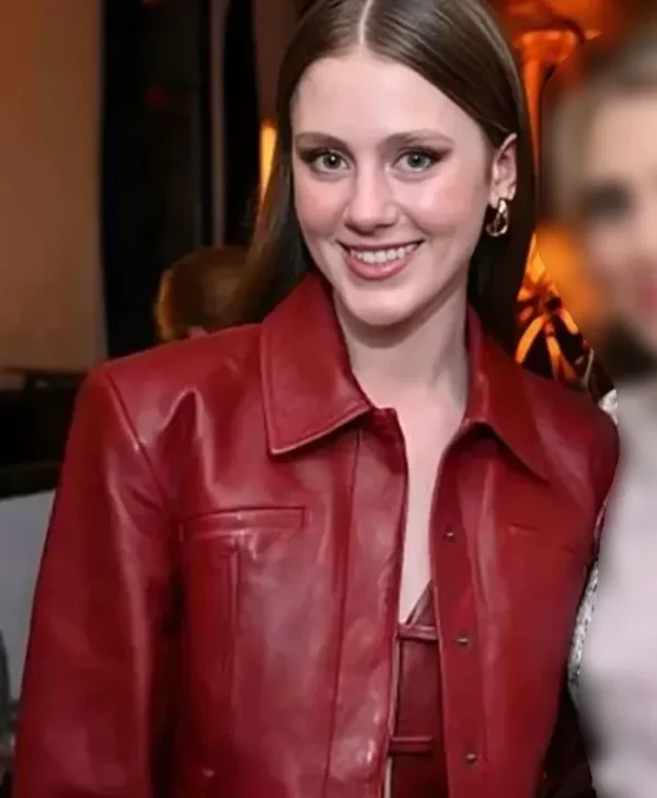 Happy Face S01 Khiyla Aynne Red Leather Jacket
