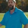 2025 Film Happy Gilmore 2 Adam Sandler Blue Polo Shirt