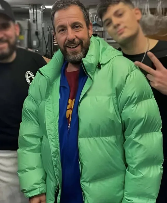Happy Gilmore 2 Adam Sandler Green Puffer Jacket