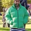 Happy Gilmore 2 Adam Sandler Green Puffer Hooded Jacket