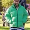 Happy Gilmore 2 Adam Sandler Green Puffer Hooded Jacket