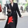 Shop Suranne Jones Hostage TV Mini Series Abigail Dalton Black Wool Coat