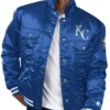 Buy Baseball Team Kansas City Royals Silver-Tab Royal Blue Trucker Jacket