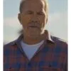 Kevin Costner’s the West Rose Blue Plaid Shirt