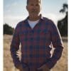 Kevin Costner’s the West Plaid Rose Blue Check Shirt