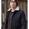 TV-Series La Brea Josh Harris Black Shearling Collar Woolen Jacket