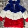 Larry Buffalo Bills Color Block Fur Coat