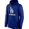 Los Angeles Dodgers Performance Blue Pullover Hoodie