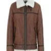 Shop Men Authentic WWII Style Shearling Flight Leather Jacket