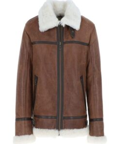 Shop Men Authentic WWII Style Shearling Flight Leather Jacket