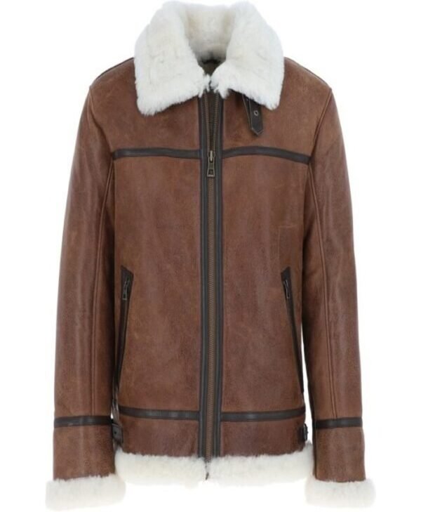 Shop Men Authentic WWII Style Shearling Flight Leather Jacket