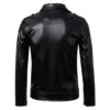 Mens Buston Black Shining Leather Biker Jacket