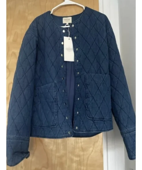 Molly Hunter The Today Show Denim Quilted Jacket in Blue
