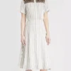 NBC News Daily Savannah Sellers Striped Shirt Dress