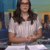 NBC News Daily 2025 Savannah Sellers Striped Shirt Dress