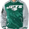 NY Jets Renegade Green And Grey Varsity Jacket