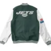 NY Jets Super Bowler Varsity White And Green Jacket