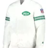 NY Jets The Power Forward White Varsity Jacket