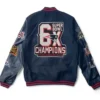New England Patriots 6X Super Bowl Navy Champions Jacket