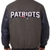 New England Patriots American Charcoal And Blue Team Jacket