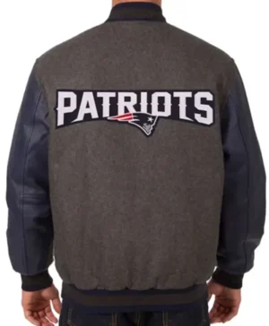 New England Patriots American Charcoal And Blue Team Jacket