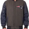 New England Patriots American Team Charcoal And Blue Jacket