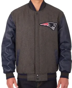 New England Patriots American Team Charcoal And Blue Jacket