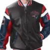 New England Patriots Leather Bomber Jacket