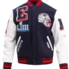 New England Patriots Mashup Rib Varsity Jacket