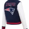 New England Patriots Navy And White Mash Up Jacket