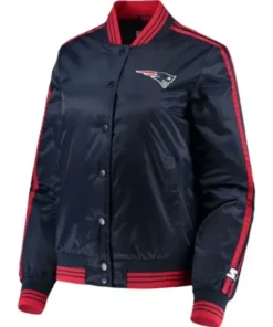 New England Patriots Overtime Navy Varsity Jacket