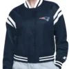 New England Patriots Printed Logo Varsity Jacket