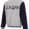 New England Patriots Varsity Grey And Navy Jacket