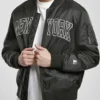 New York Black Vintage Bomber Jacket