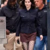 New York City 2025 Selena Gomez Street Style Black Cotton Jacket
