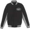 New York Jets Black And Grey Varsity Jacket