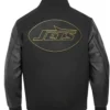 New York Jets Full Zip Varsity Black Jacket