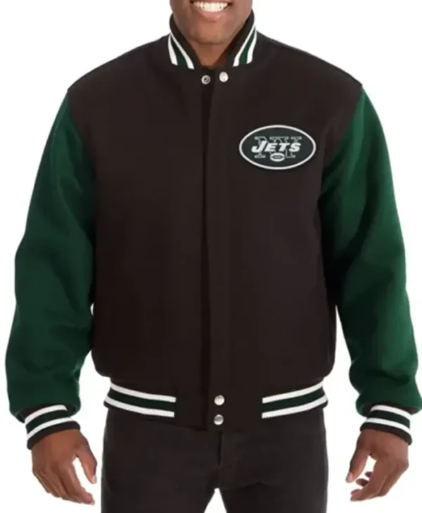 New York Jets Green And Black Varsity Jacket