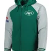 New York Jets Green And Grey Hooded Jacket