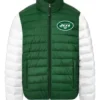 New York Jets Green And White Puffer Jacket
