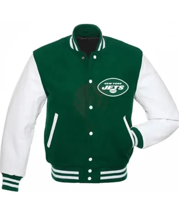 New York Jets Green And White Varsity Jacket