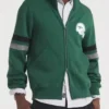 New York Jets Green Striped Bomber Jacket