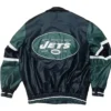 New York Jets Leather Green And Black Jacket