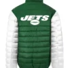 New York Jets Puffer Green And White Jacket