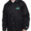 New York Jets Retro Logo Coaches Black Jacket
